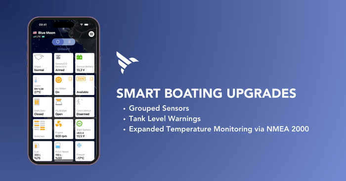 Smart Boating Upgrade: Smarter Alerts, Grouped Sensors, and Expanded Temperature Monitoring
