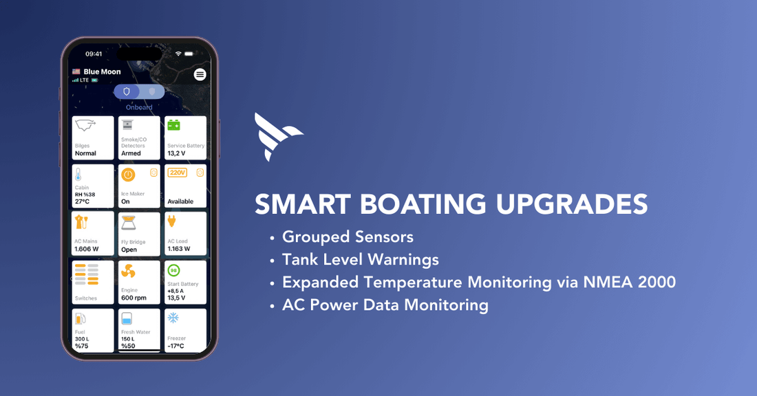 Smart Boating Upgrade: Smarter Alerts, Grouped Sensors, and Expanded Temperature Monitoring