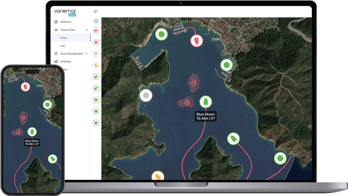 Vanemar Fleet management platform on desktop and mobile