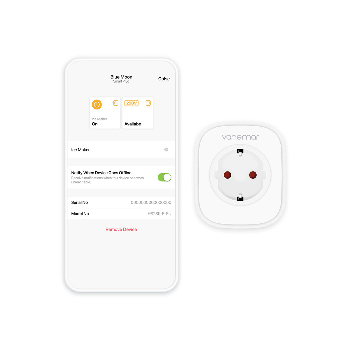 The operation of the smart plug is with the mobile application.
