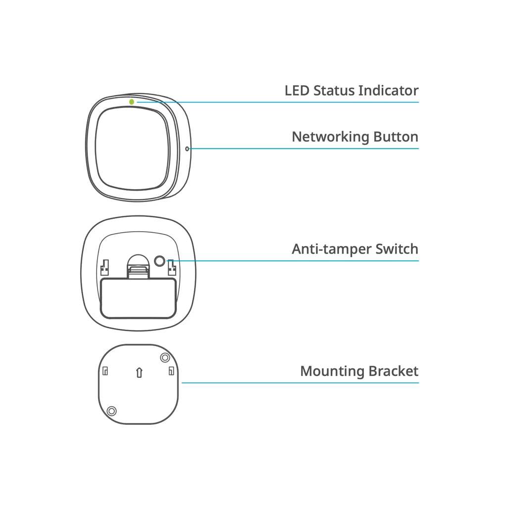 Vanemar Wireless Motion Sensor with LED Indicator and Anti-tamper Switch, includes easy mount bracket for secure boat monitoring