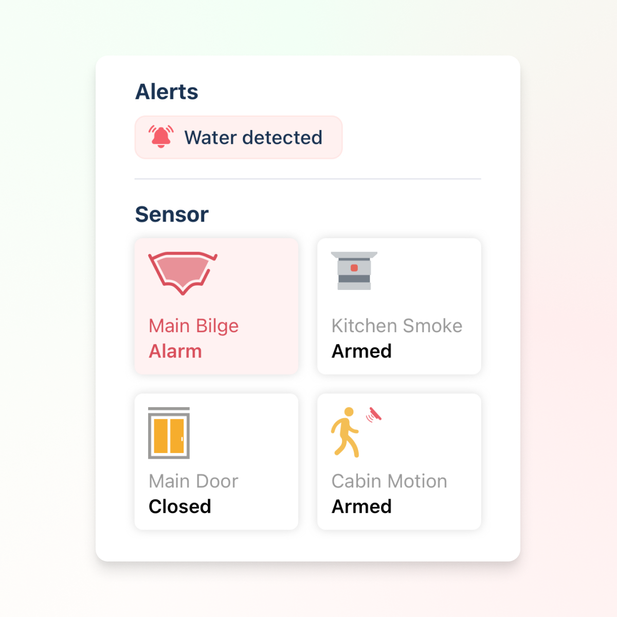 Vanemar Fleet instant alarm interface