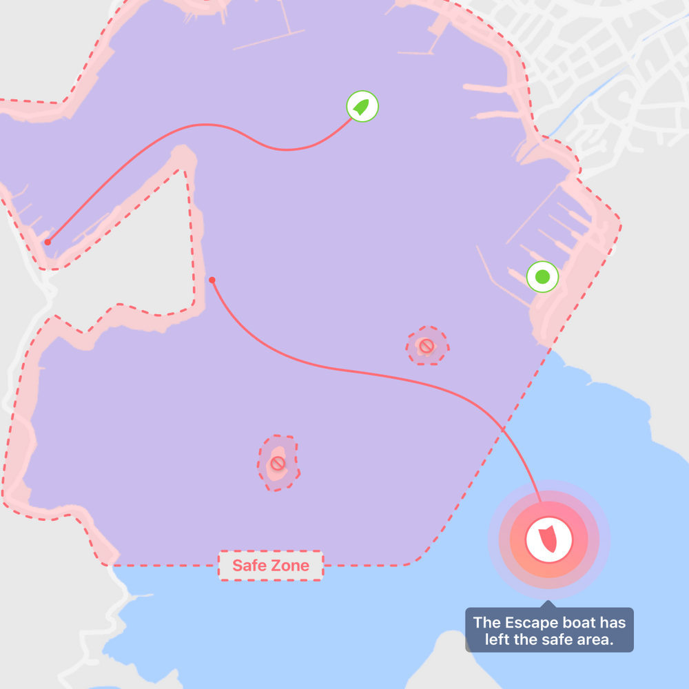 secure and forbidden zones map